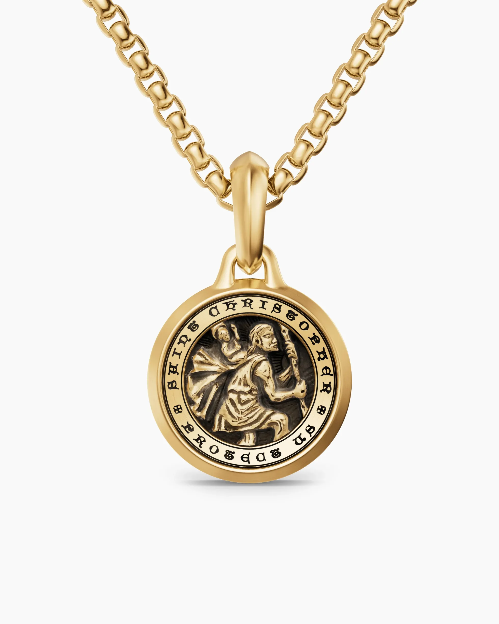 St. Christopher Amulet 18K Yellow Gold, 21.2mm