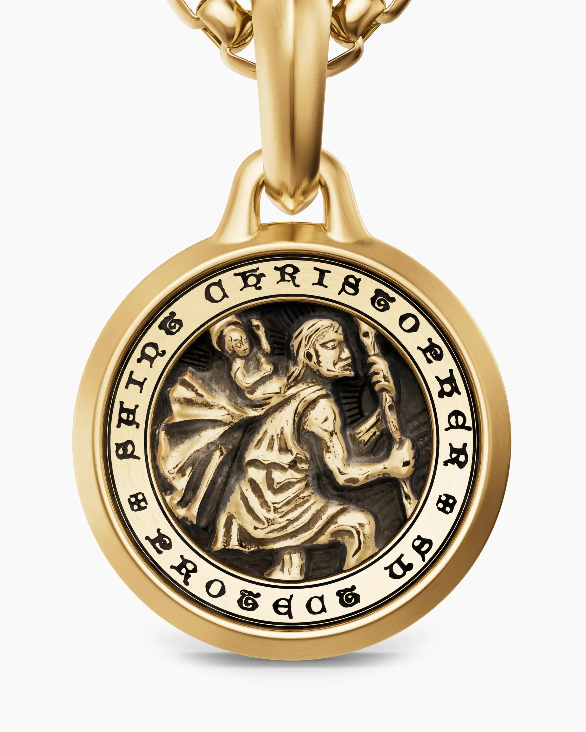 St. Christopher Amulet 18K Yellow Gold, 21.2mm