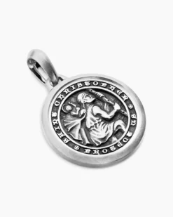 St. Christopher Amulet Sterling Silver, 26.5mm