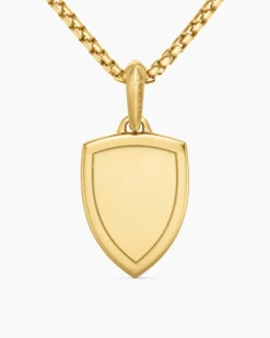 St. Michael Amulet 18K Yellow Gold with Diamonds, 26mm
