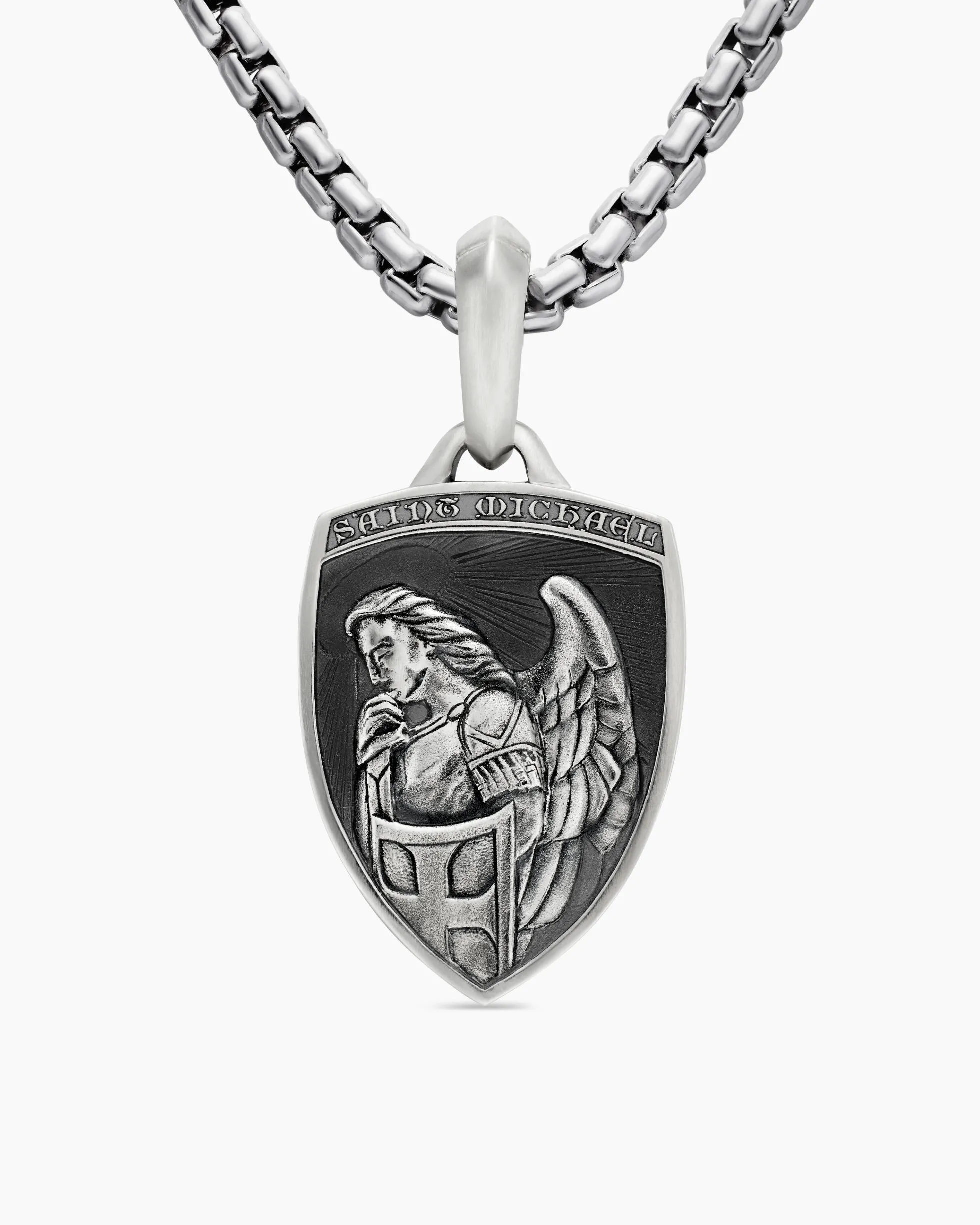 St. Michael Amulet Sterling Silver, 26mm