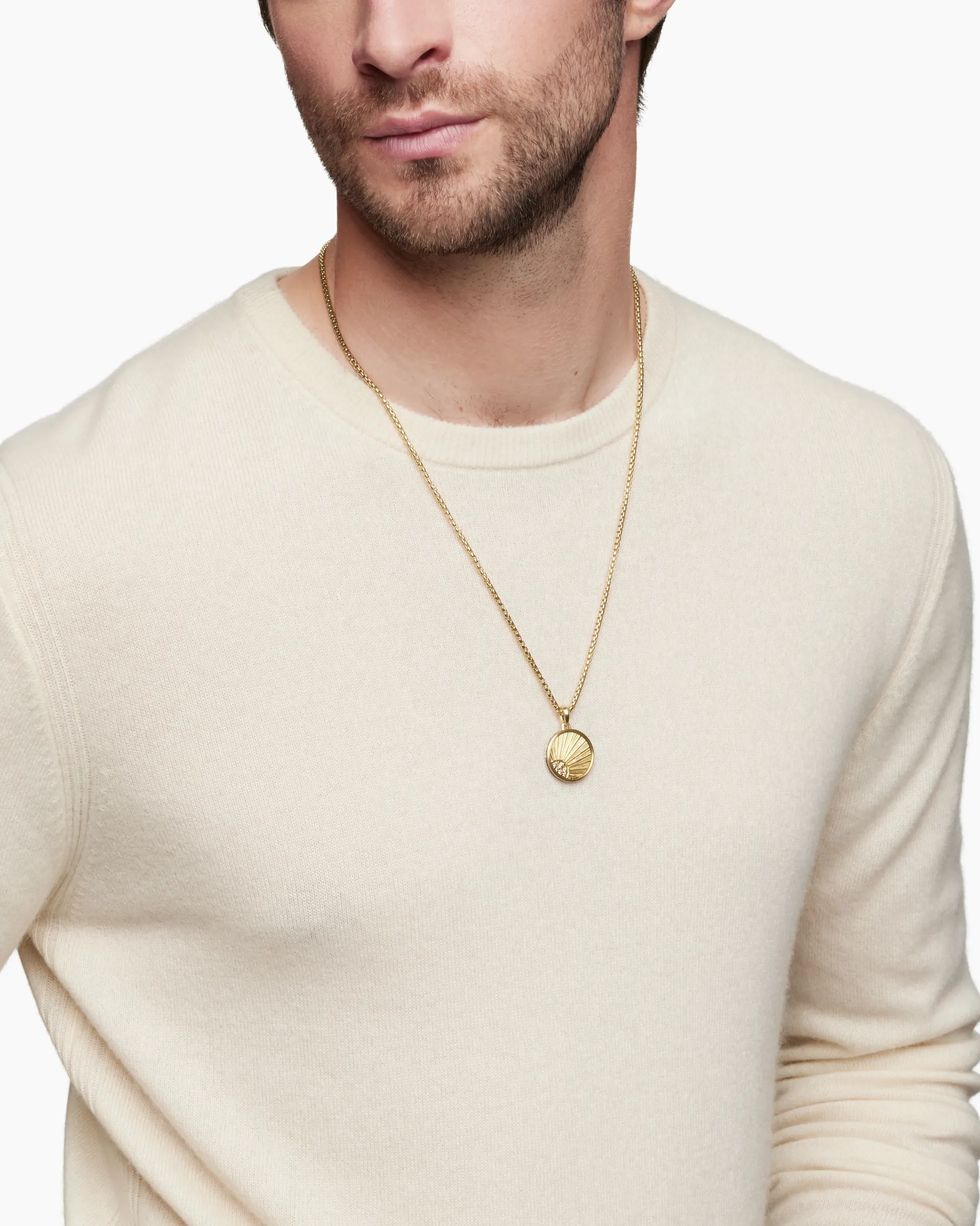 Storm Duality Amulet 18K Yellow Gold with Diamonds, 23.6mm