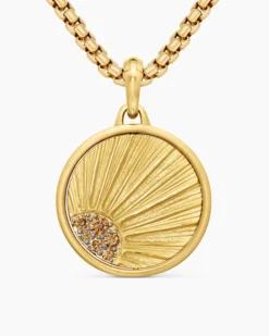 Storm Duality Amulet 18K Yellow Gold with Diamonds, 23.6mm