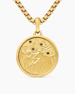 Storm Duality Amulet 18K Yellow Gold with Diamonds, 23.6mm