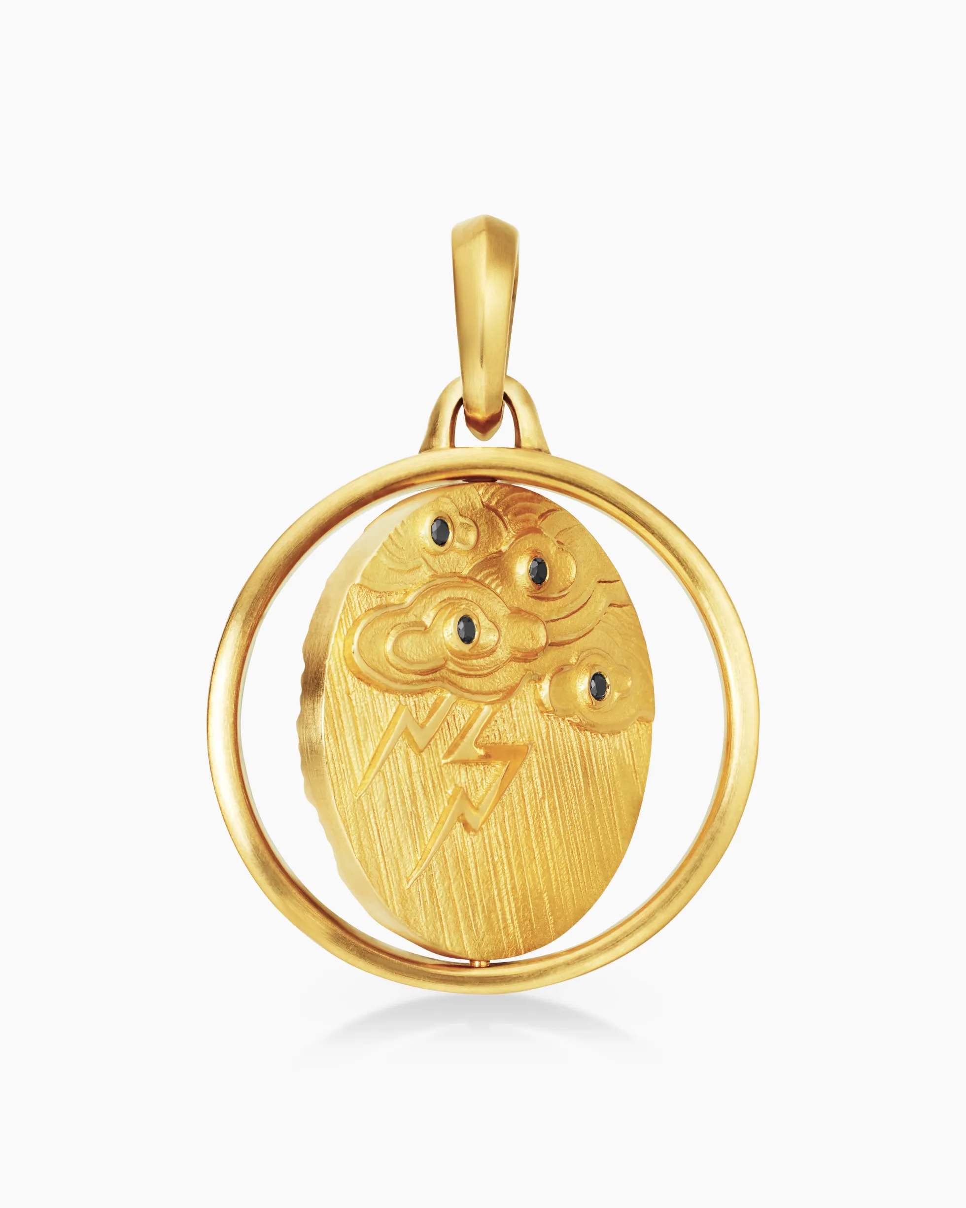 Storm Duality Amulet 18K Yellow Gold with Diamonds, 23.6mm