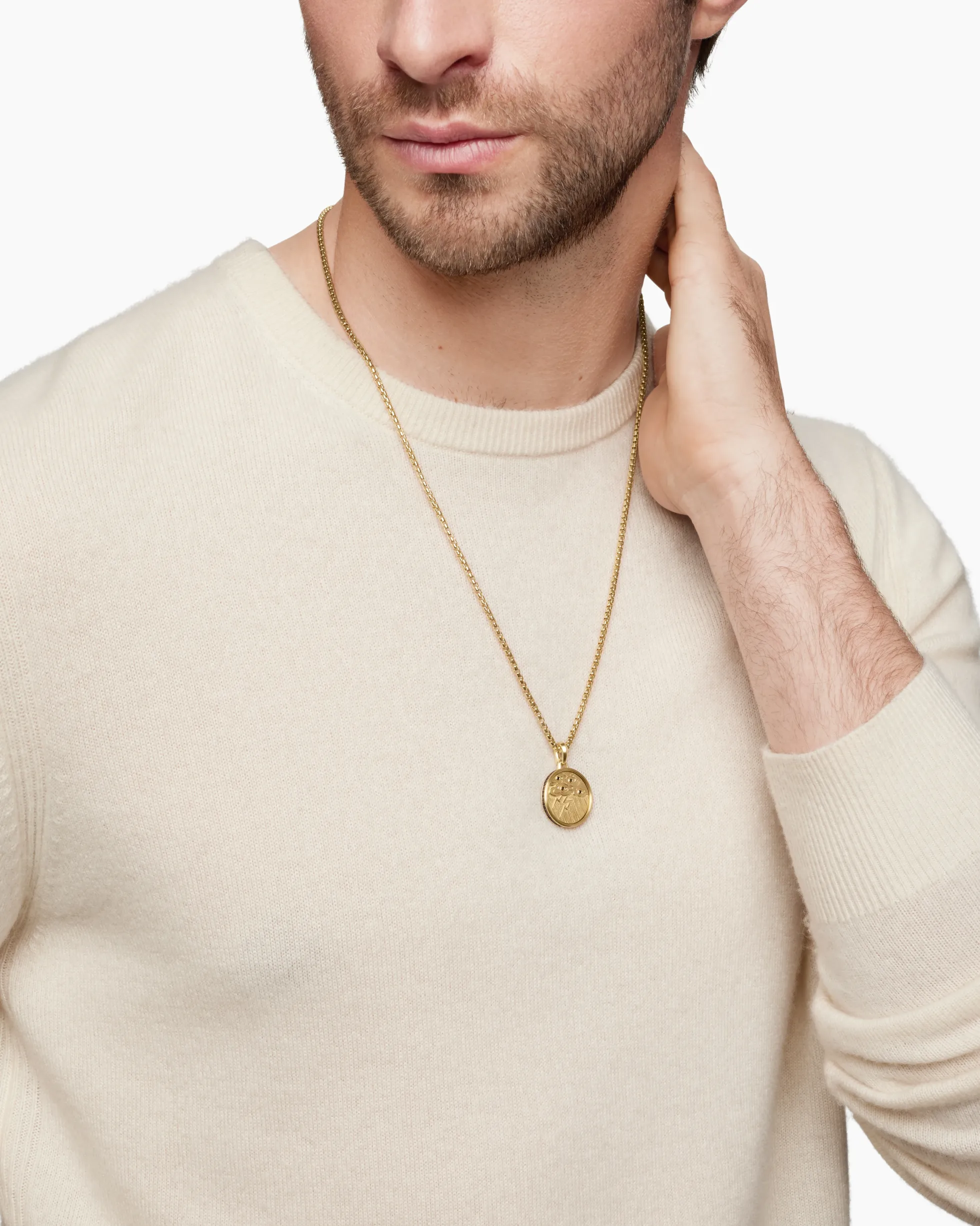 Storm Duality Amulet 18K Yellow Gold with Diamonds, 23.6mm