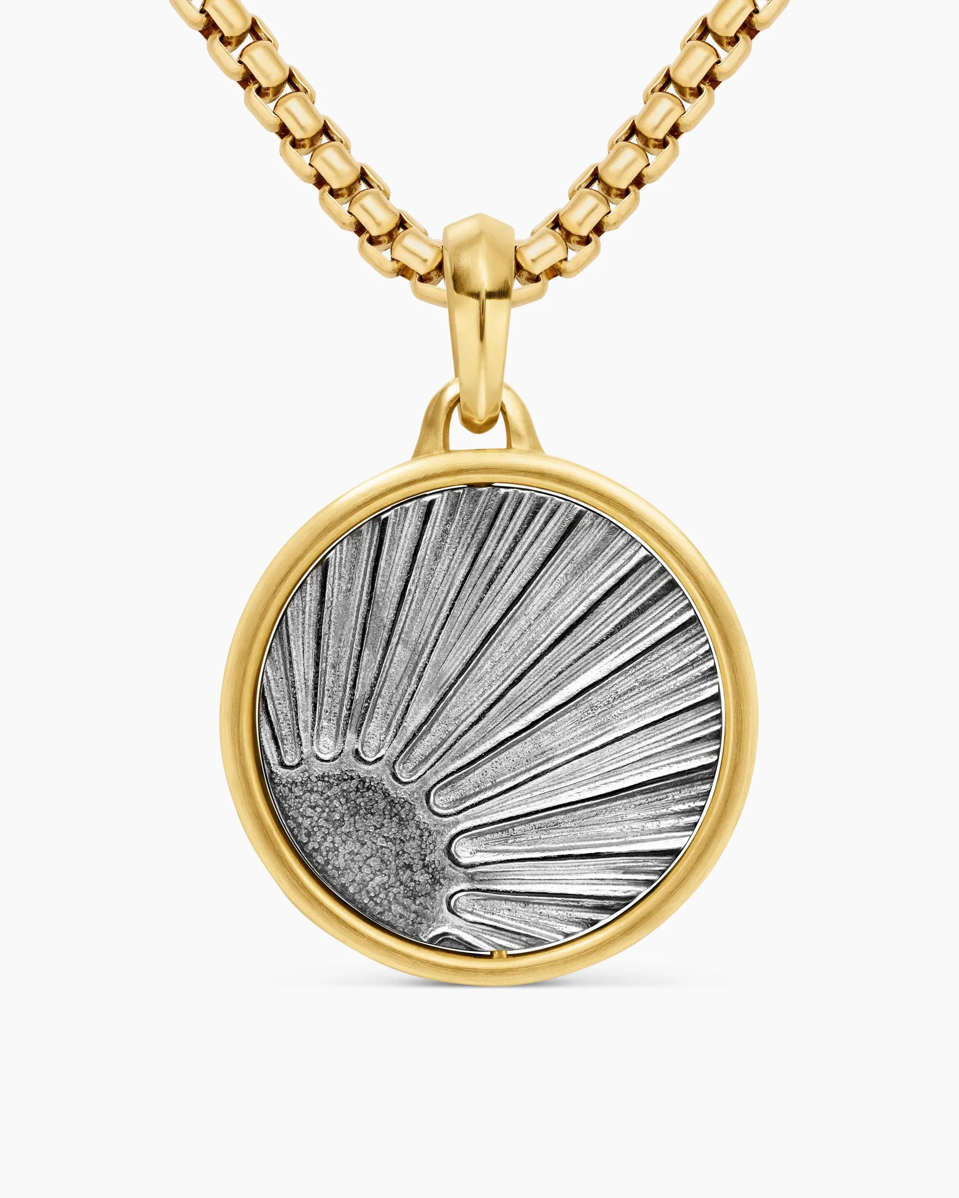 Storm Duality Amulet Sterling Silver with 18K Yellow Gold, 23.6mm