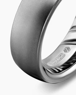Streamline® Band Ring Anthracite Titanium, 7.6mm