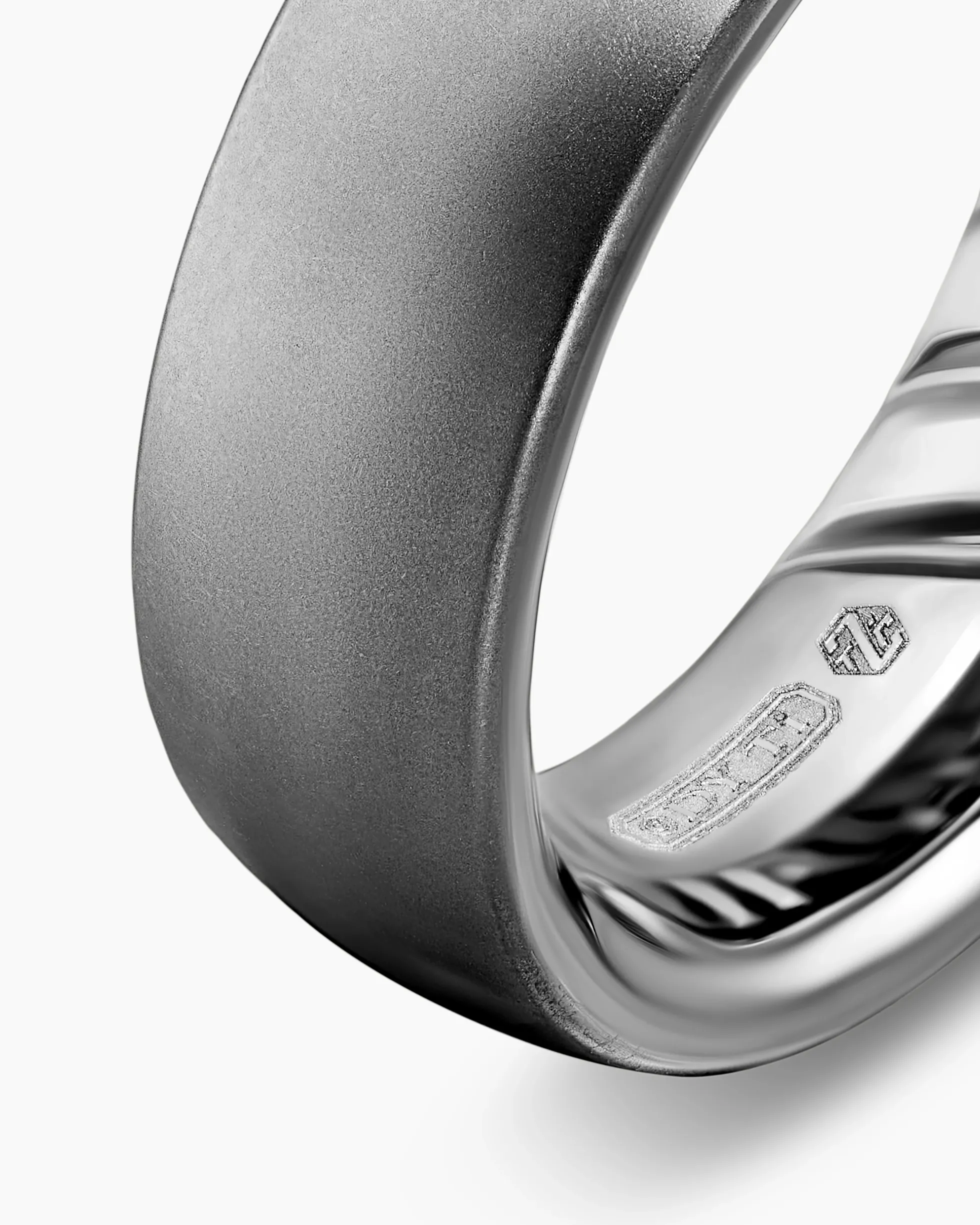 Streamline® Band Ring Anthracite Titanium, 7.6mm
