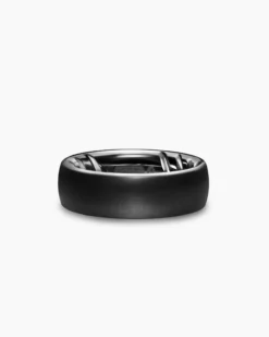 Streamline® Band Ring Black Titanium, 7.6mm