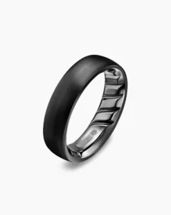 Streamline® Band Ring Black Titanium, 6.2mm