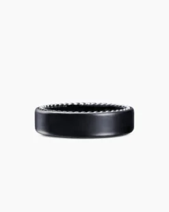 Streamline® Band Ring Black Titanium, 6mm
