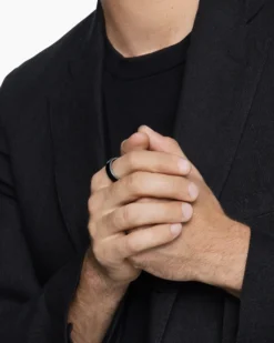 Streamline® Band Ring Black Titanium, 6mm