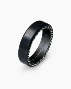 Streamline® Band Ring Black Titanium, 6mm