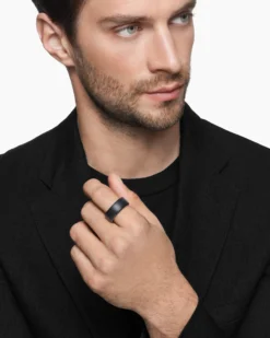 Streamline® Band Ring Black Titanium, 9mm