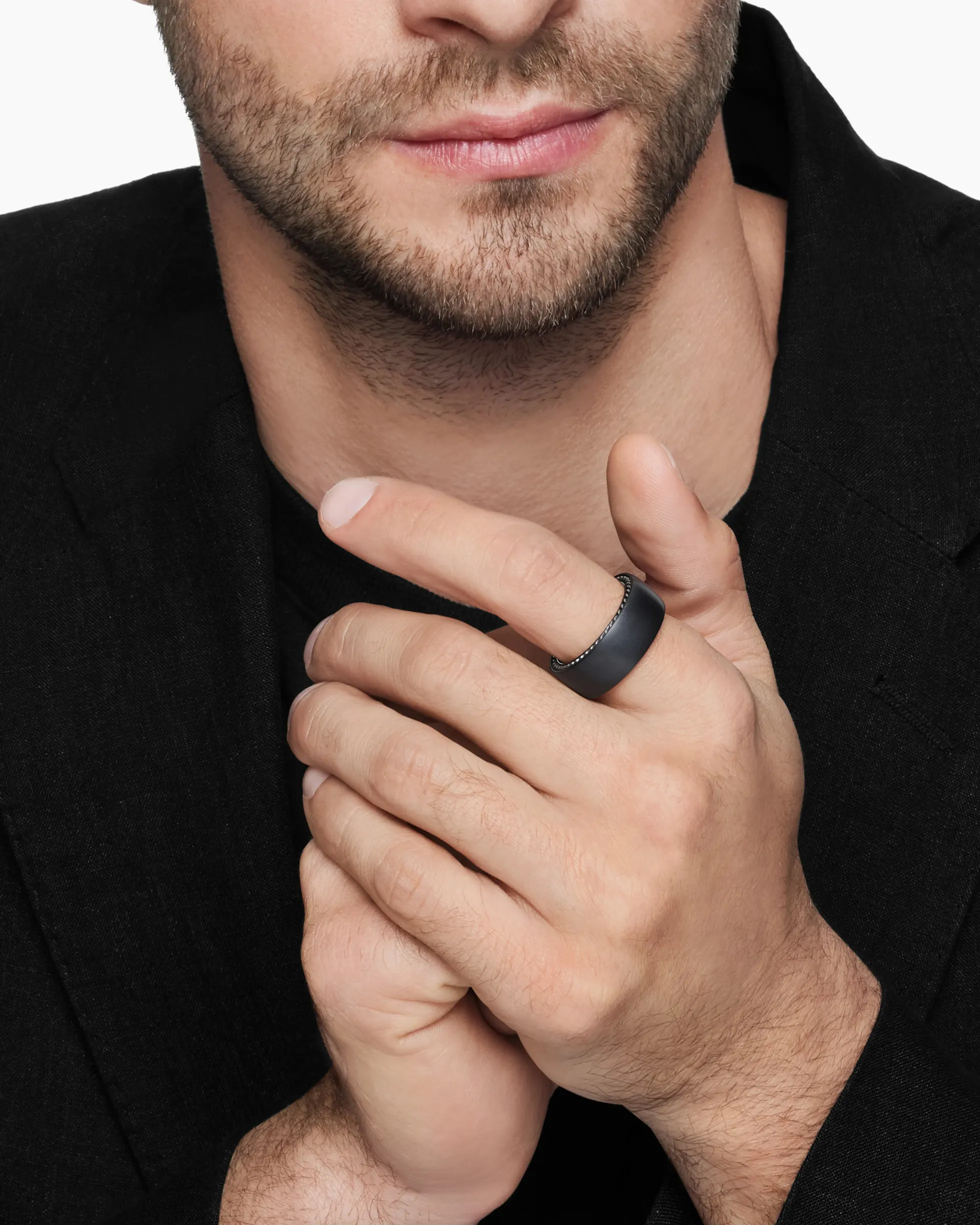 Streamline® Band Ring Black Titanium, 9mm