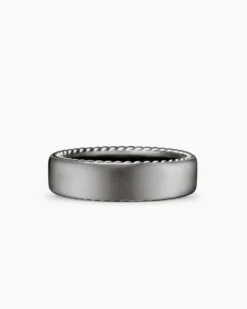 Streamline® Band Ring Grey Titanium, 6mm