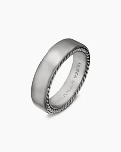 Streamline® Band Ring Grey Titanium, 6mm
