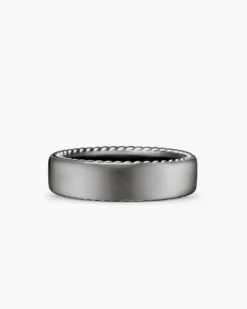 Streamline® Band Ring Grey Titanium, 6mm