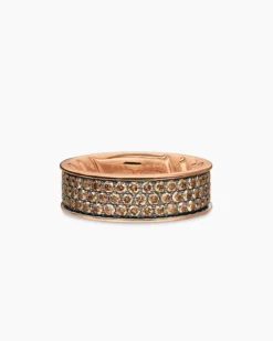 Streamline® Band Ring 18K Rose Gold with Cognac Diamonds, 7.6mm