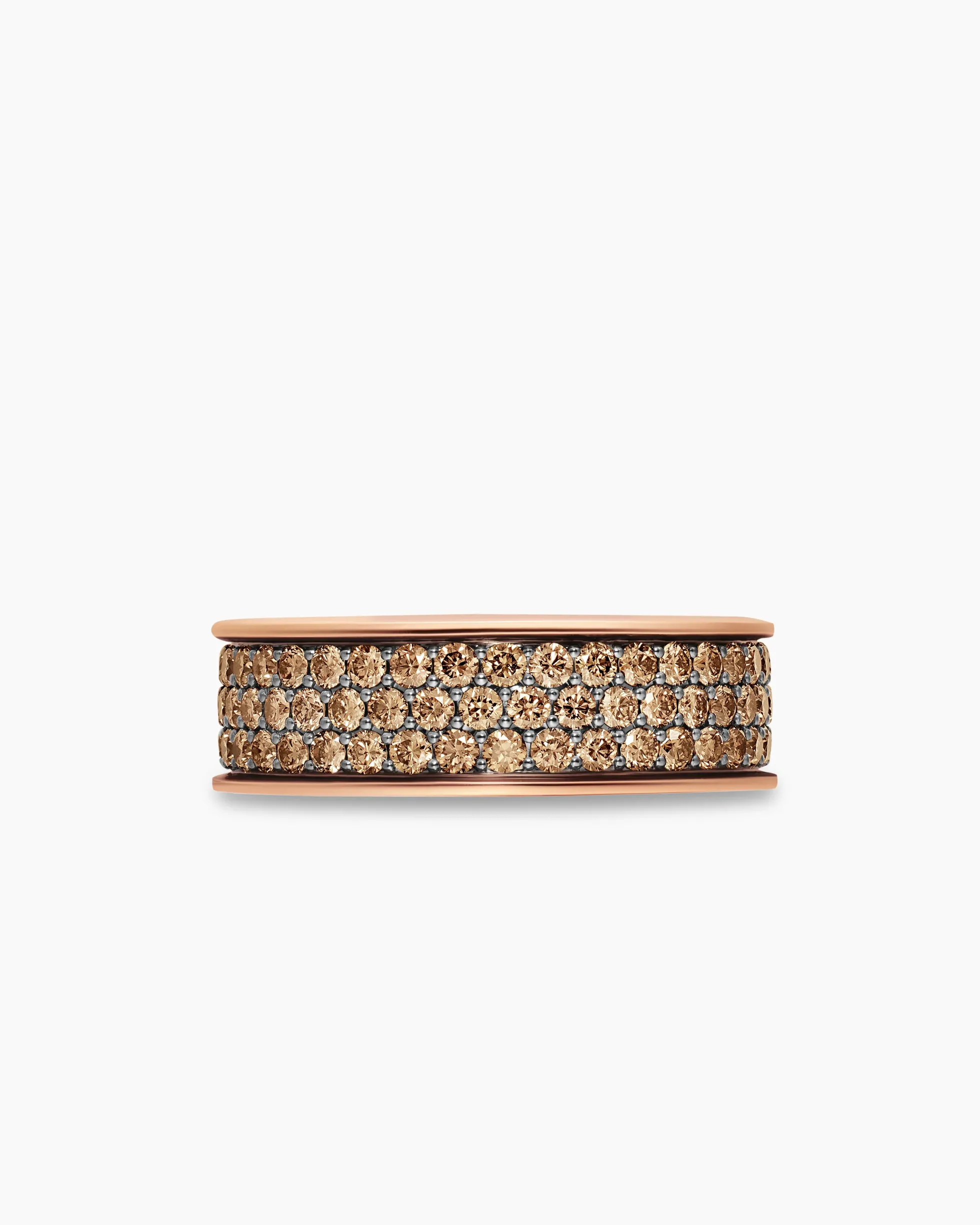Streamline® Band Ring 18K Rose Gold with Cognac Diamonds, 7.6mm