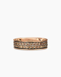 Streamline® Band Ring 18K Rose Gold with Cognac Diamonds, 6.2mm