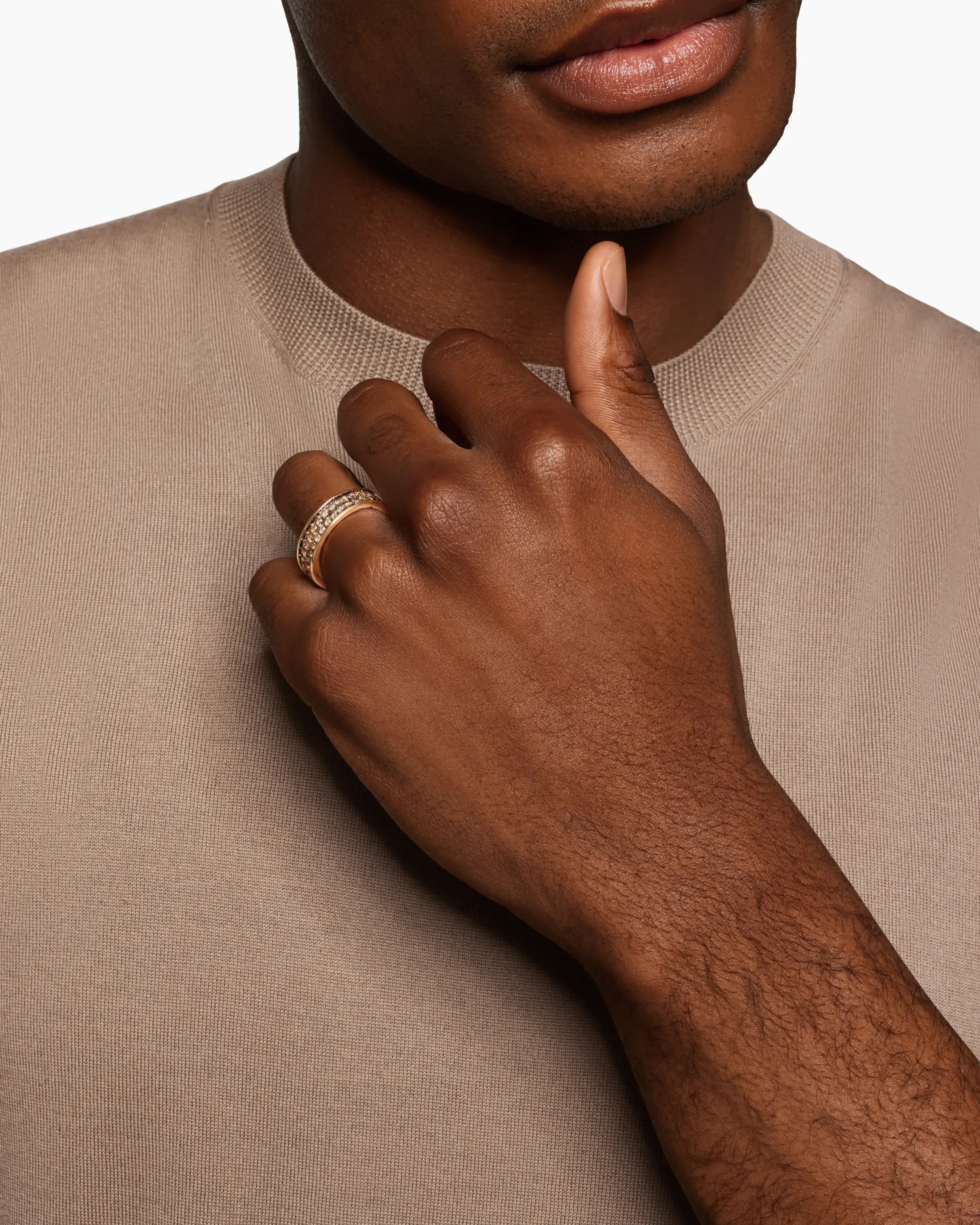 Streamline® Band Ring 18K Rose Gold with Cognac Diamonds, 6.2mm