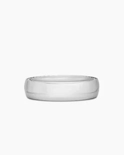 Streamline® Band Ring 18K White Gold, 6mm
