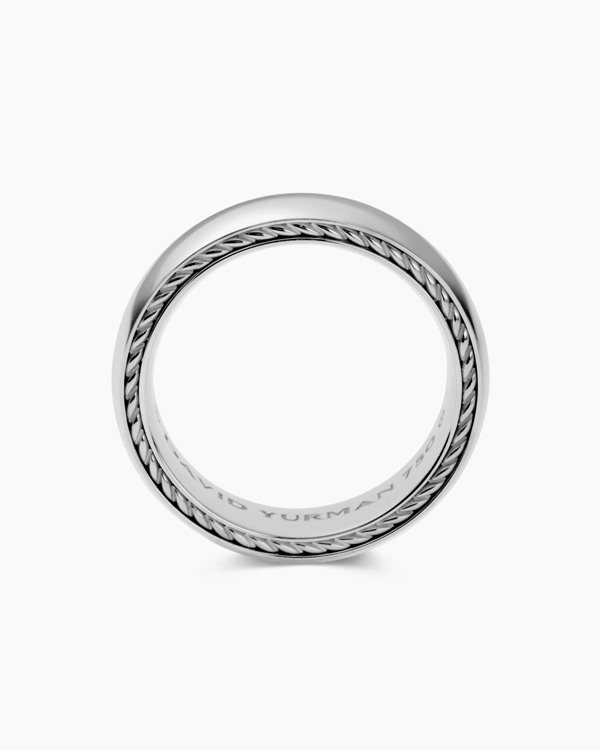 Streamline® Band Ring 18K White Gold, 6mm