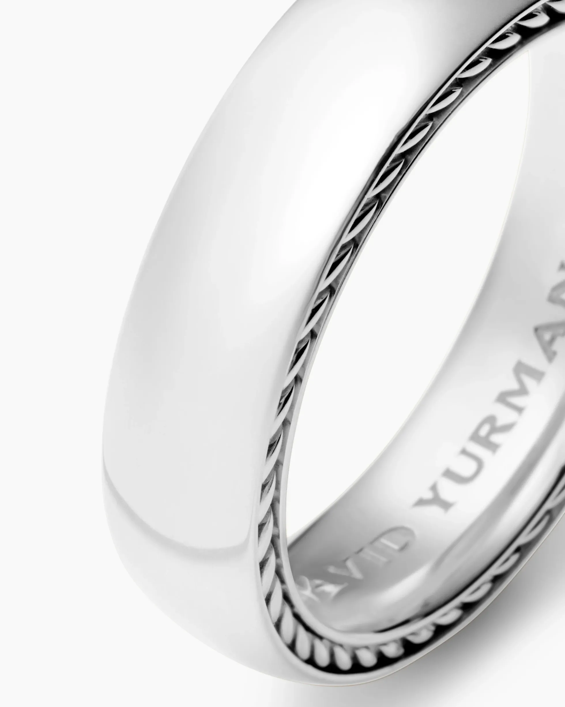 Streamline® Band Ring 18K White Gold, 6mm