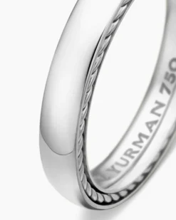 Streamline® Band Ring 18K White Gold, 4mm