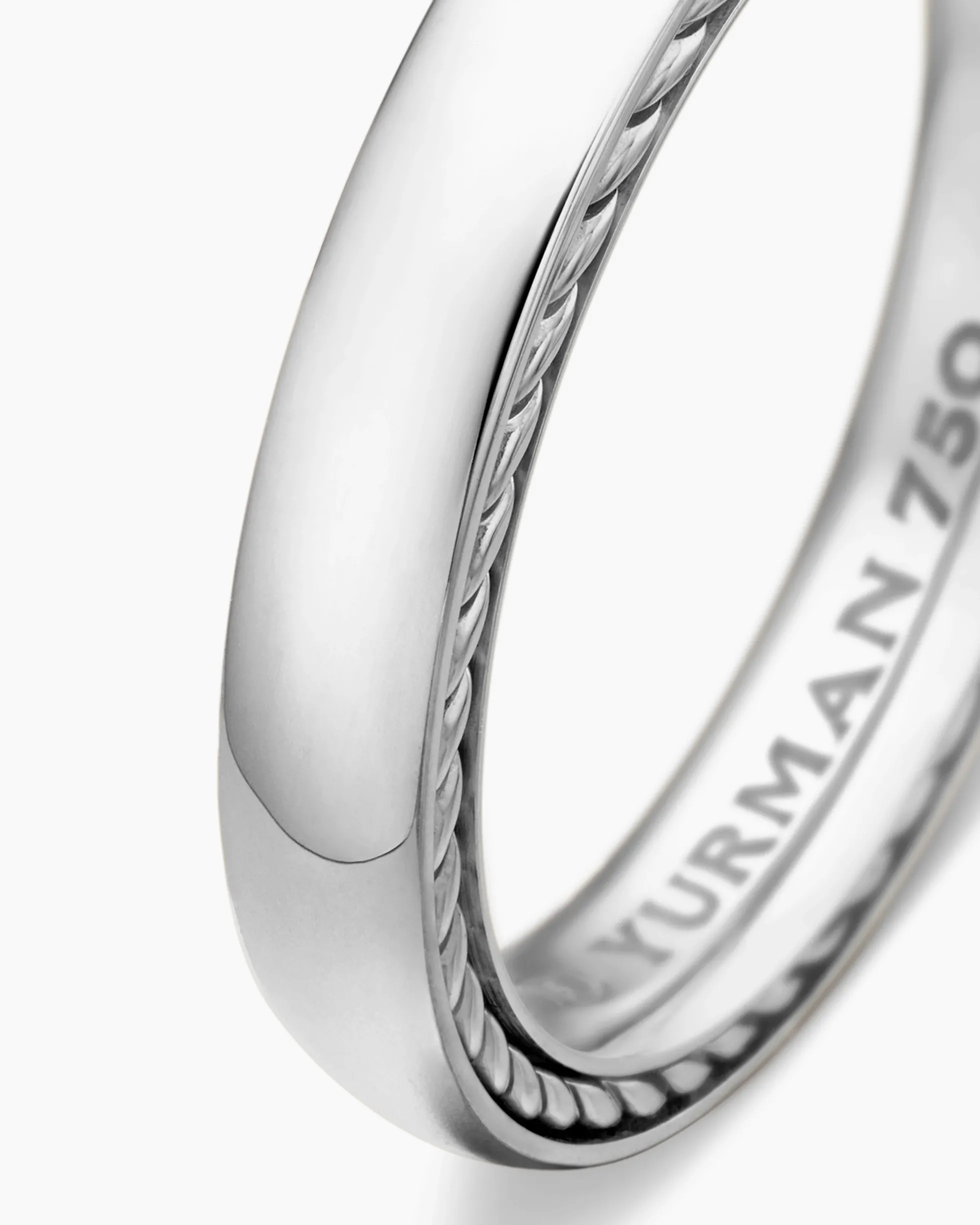 Streamline® Band Ring 18K White Gold, 4mm