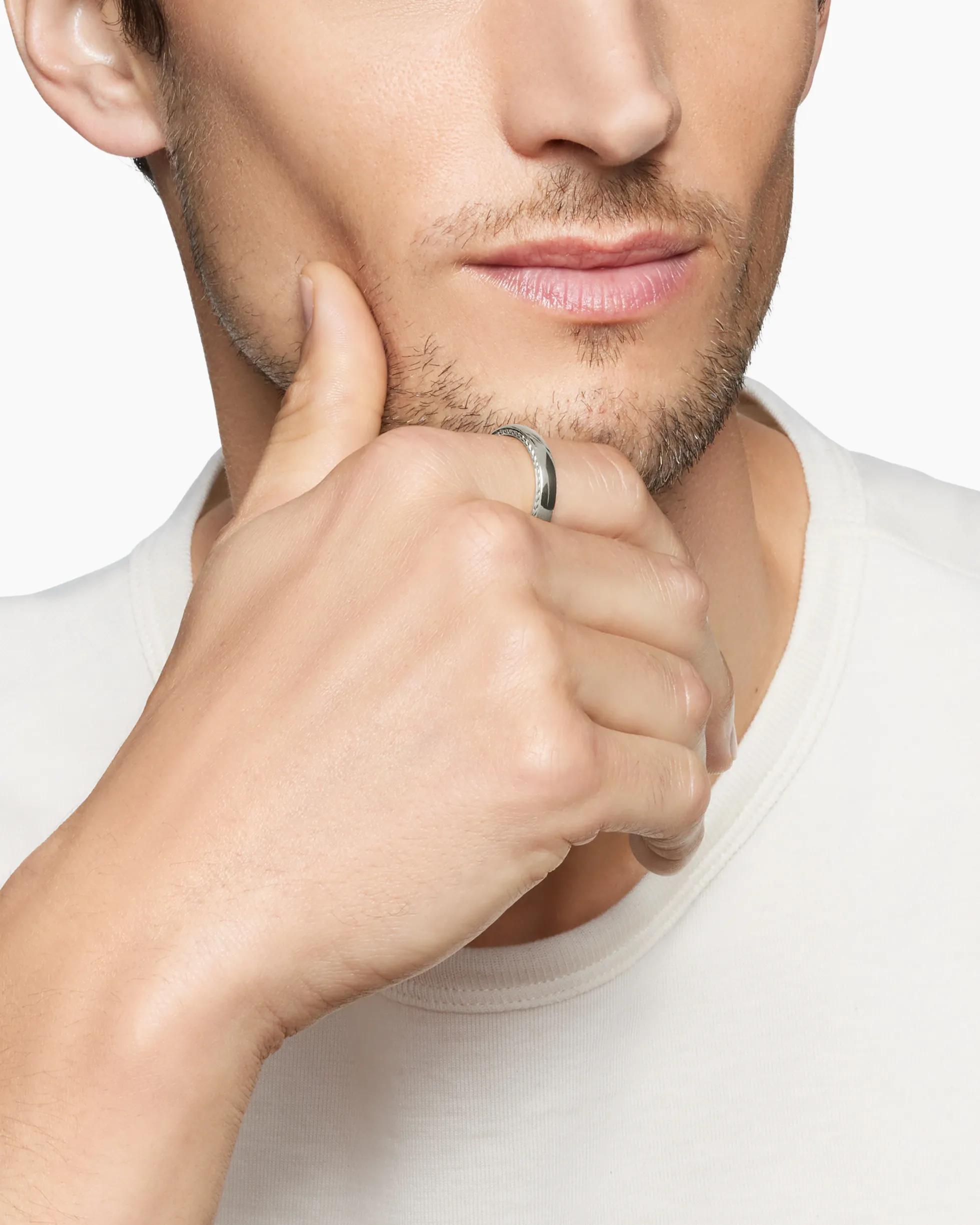 Streamline® Band Ring 18K White Gold, 4mm