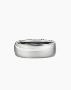 Streamline® Band Ring 18K White Gold, 8mm