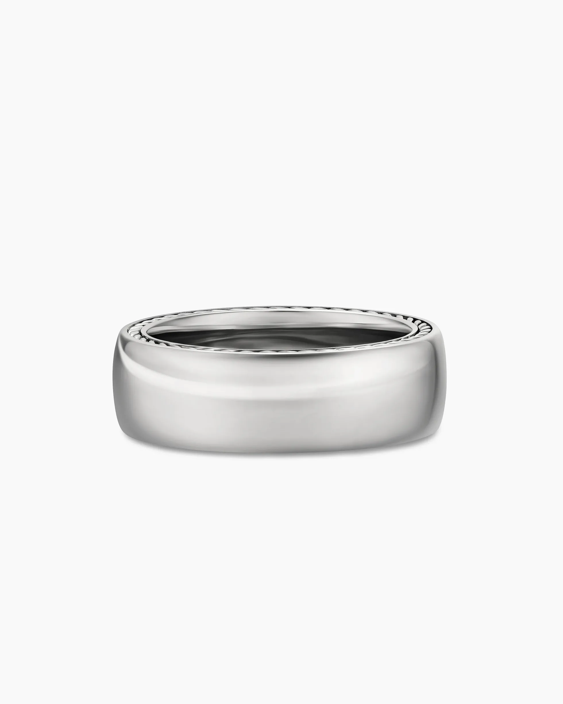 Streamline® Band Ring 18K White Gold, 8mm