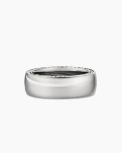 Streamline® Band Ring 18K White Gold, 8mm
