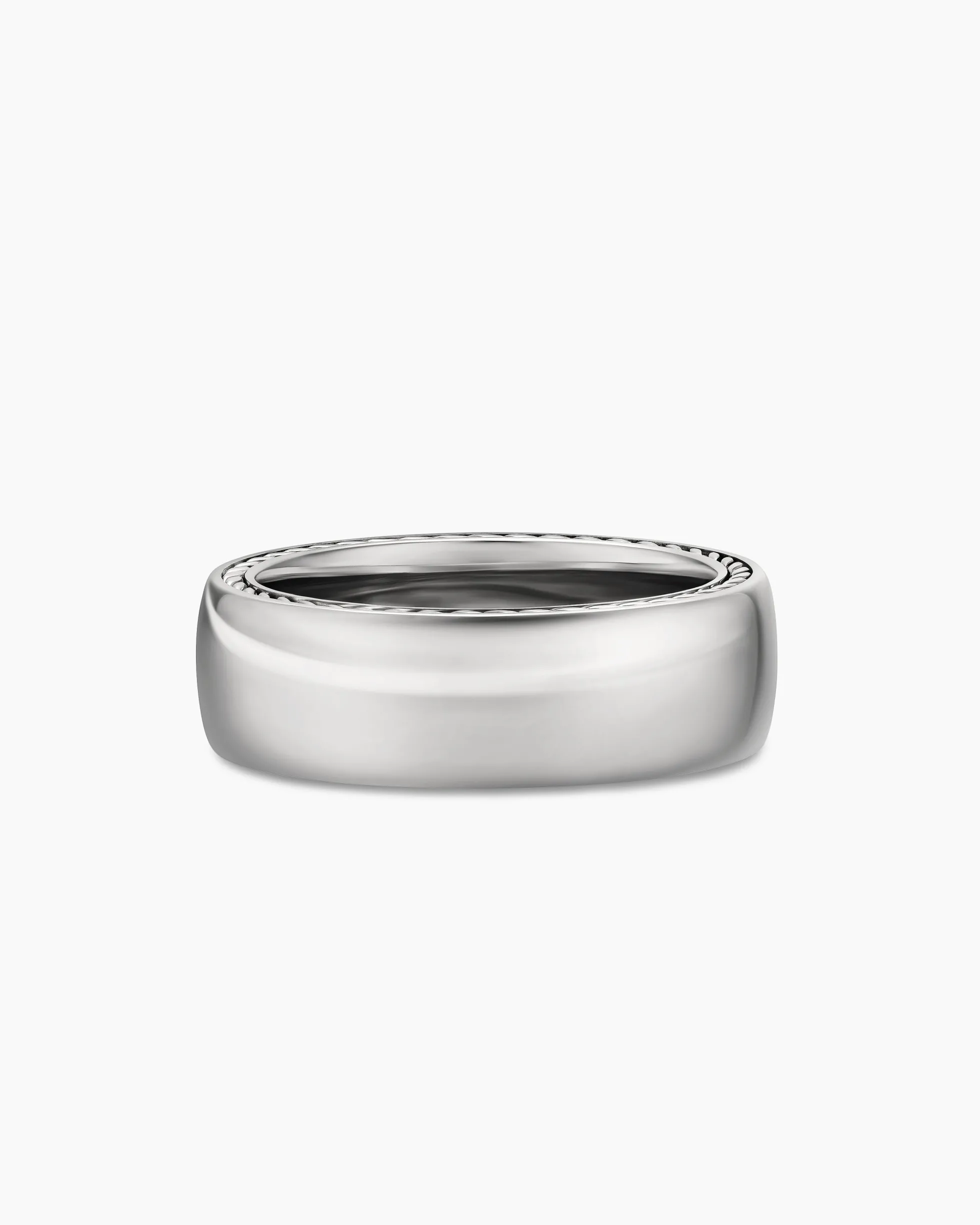 Streamline® Band Ring 18K White Gold, 8mm