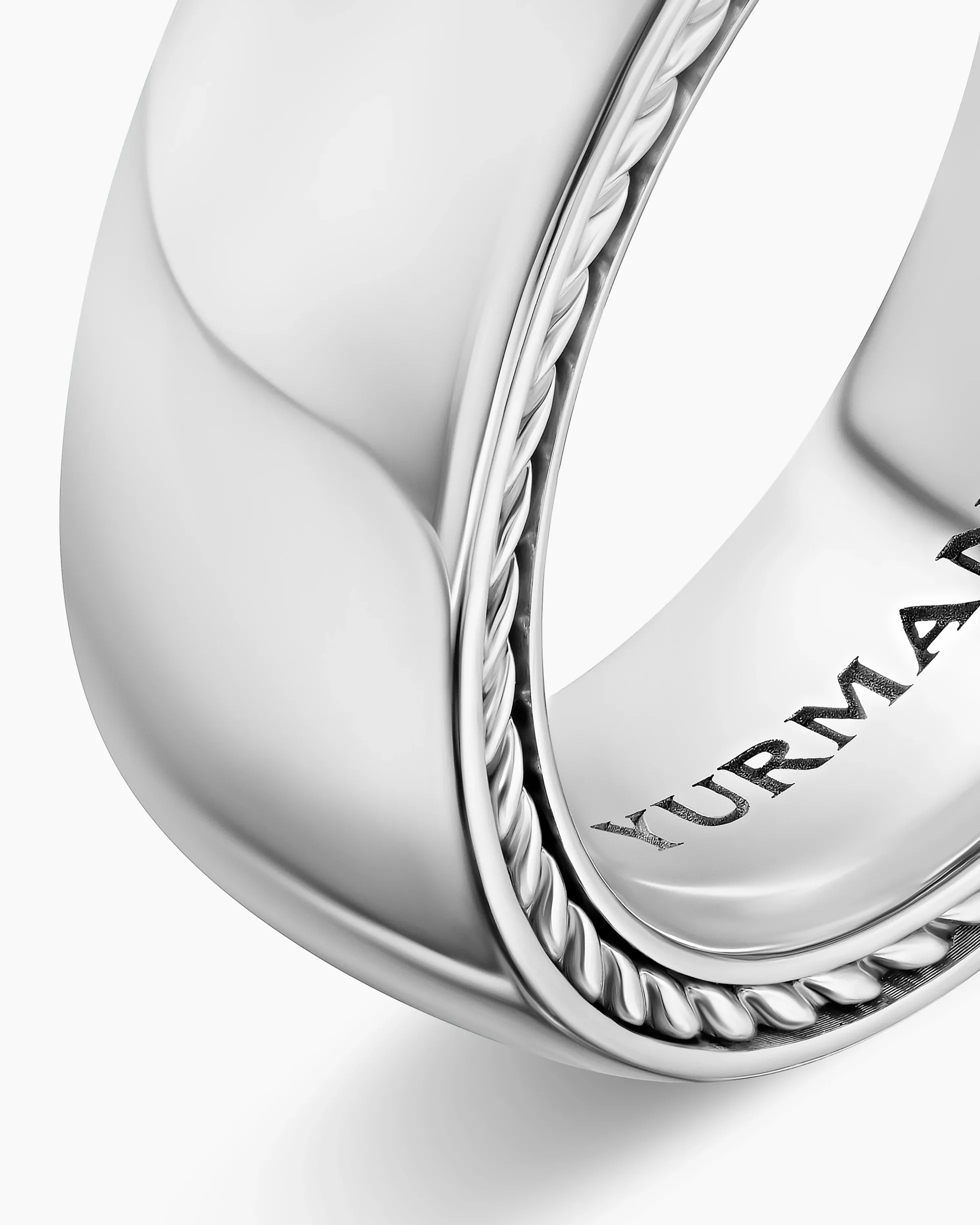 Streamline® Band Ring 18K White Gold, 8mm
