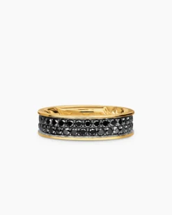 Streamline® Band Ring 18K Yellow Gold with Black Diamonds, 6.2mm