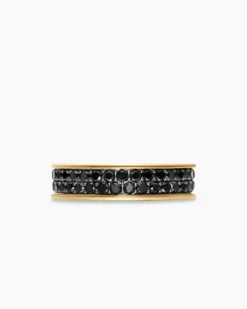 Streamline® Band Ring 18K Yellow Gold with Black Diamonds, 6.2mm