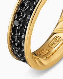 Streamline® Band Ring 18K Yellow Gold with Black Diamonds, 6.2mm