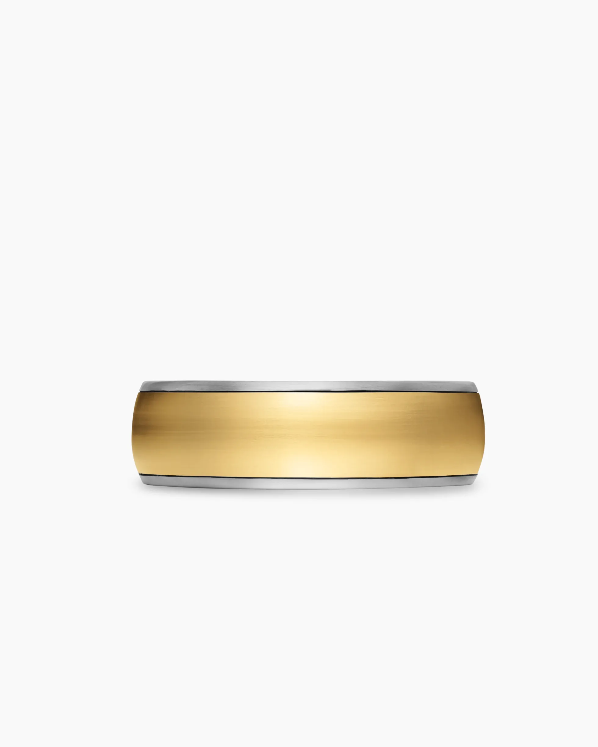 Streamline® Band Ring Sterling Silver with 18K Yellow Gold, 7.6mm