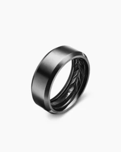 Streamline® Beveled Band Ring Black Titanium, 8.5mm