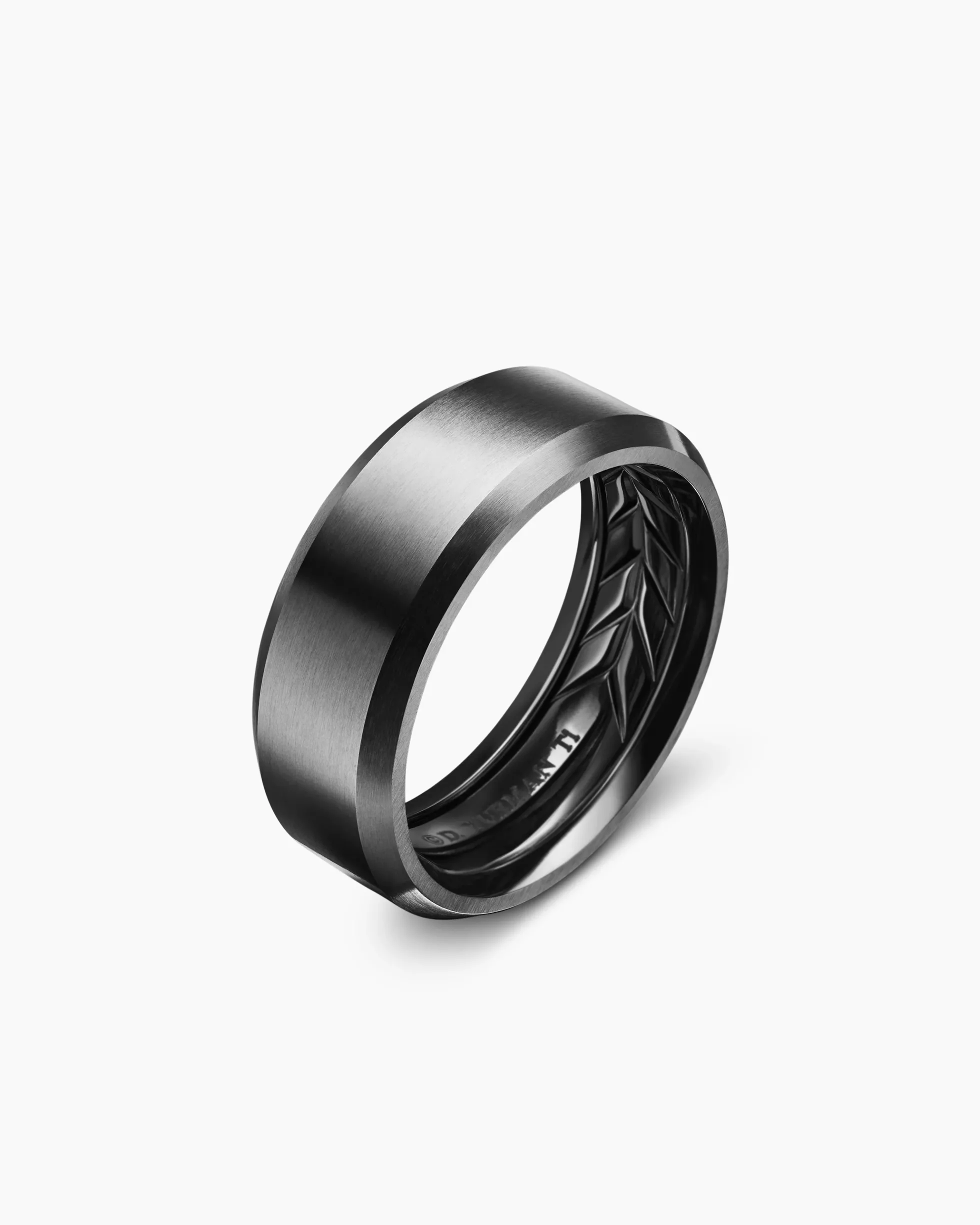 Streamline® Beveled Band Ring Black Titanium, 8.5mm