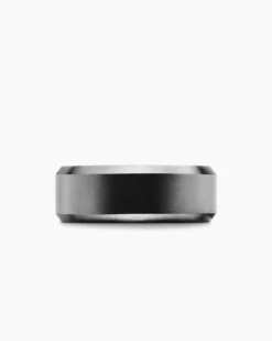 Streamline® Beveled Band Ring Black Titanium, 8.5mm
