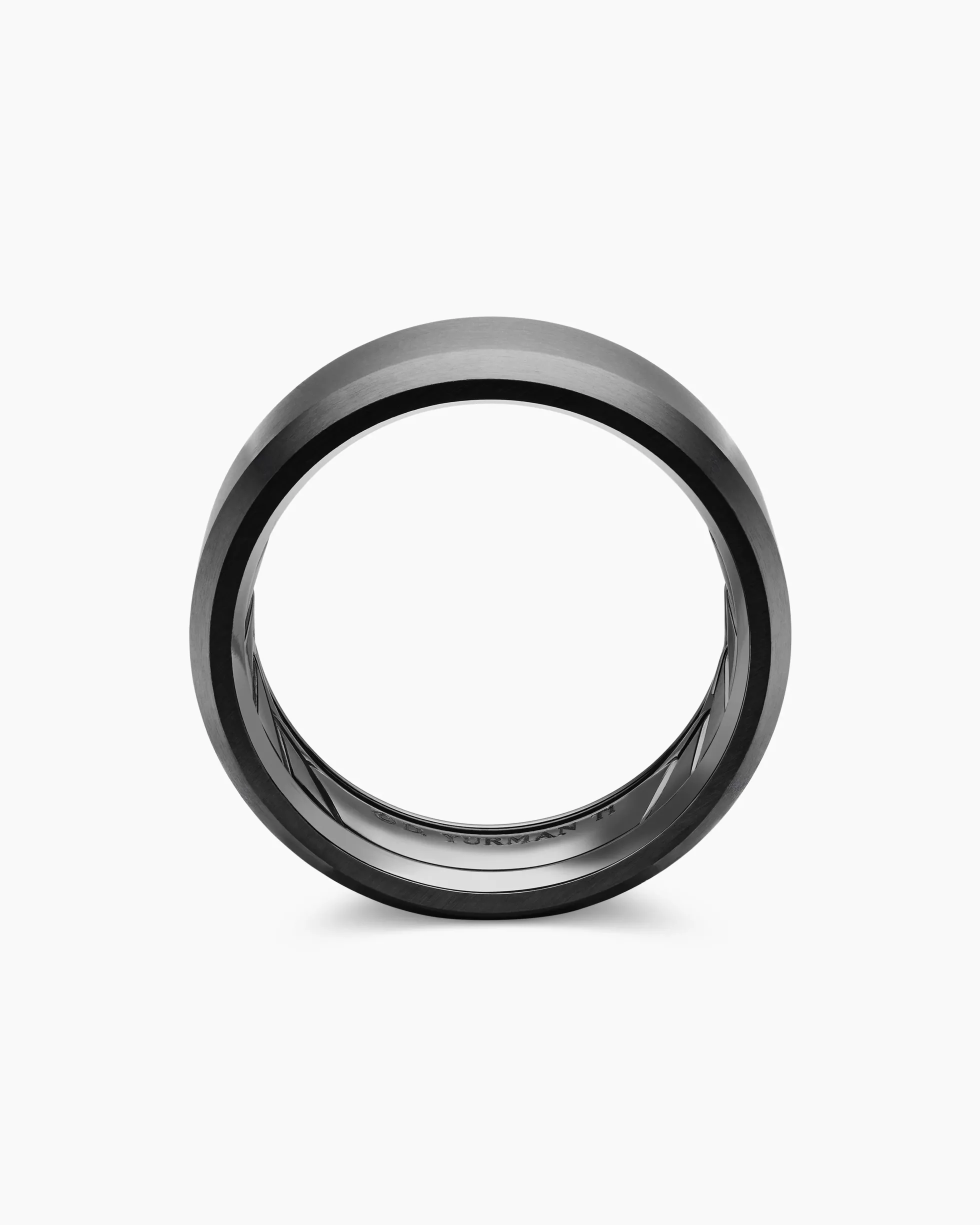 Streamline® Beveled Band Ring Black Titanium, 8.5mm