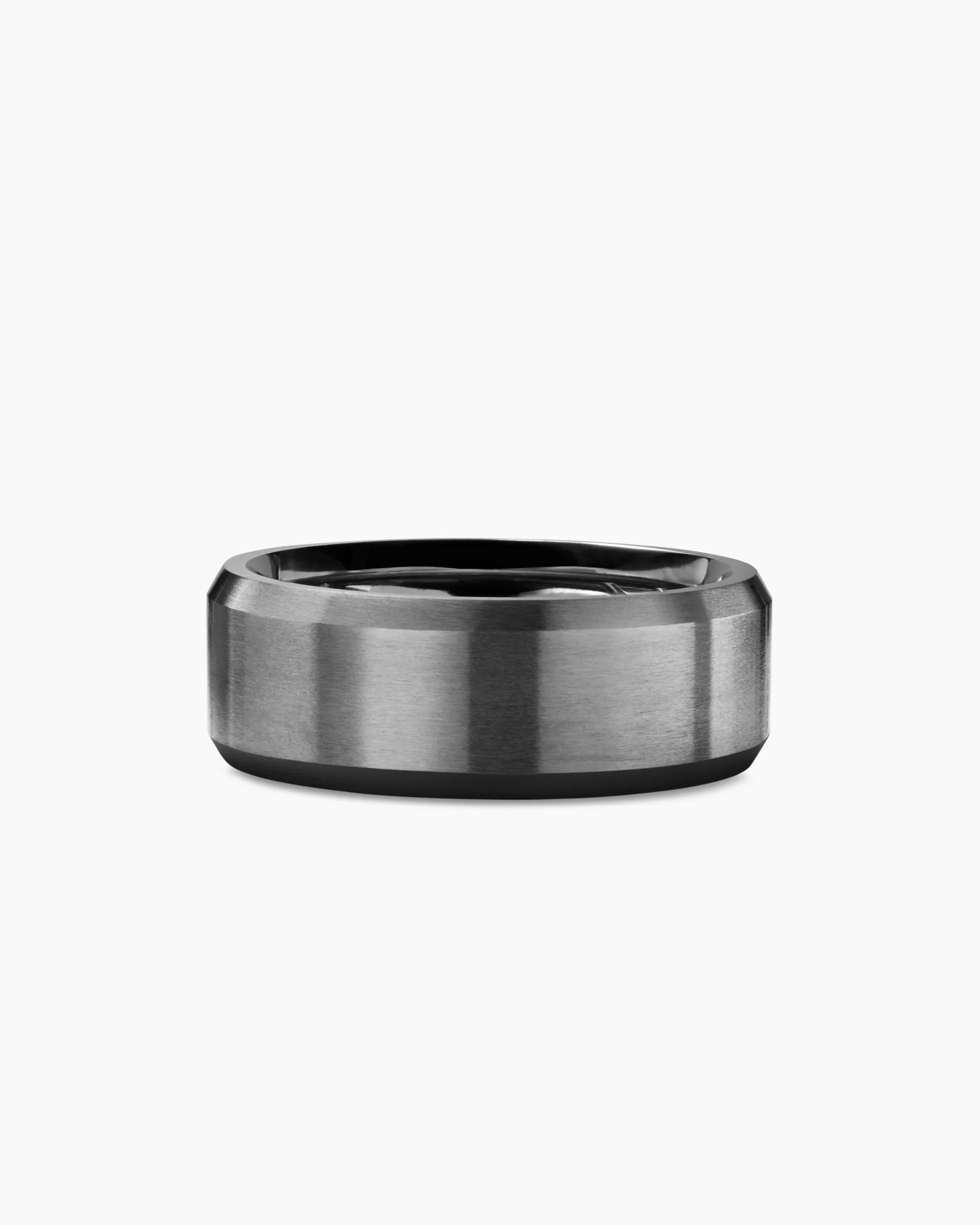 Streamline® Beveled Band Ring Grey Titanium, 8.5mm