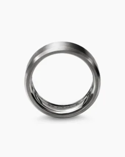 Streamline® Beveled Band Ring Grey Titanium, 8.5mm