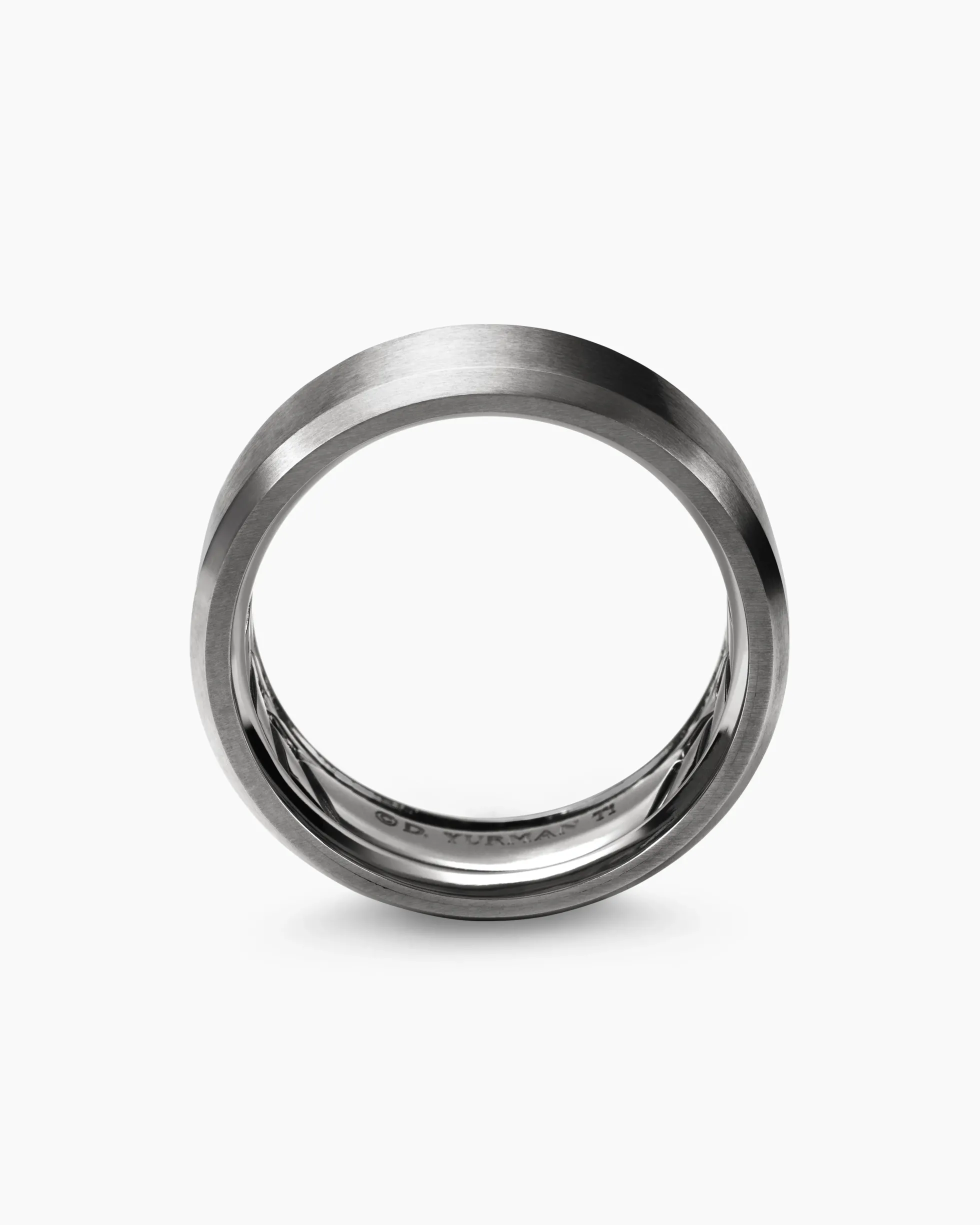 Streamline® Beveled Band Ring Grey Titanium, 8.5mm