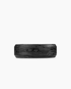 Streamline® Beveled Band Ring Sterling Silver with Forged Carbon, 8.5mm
